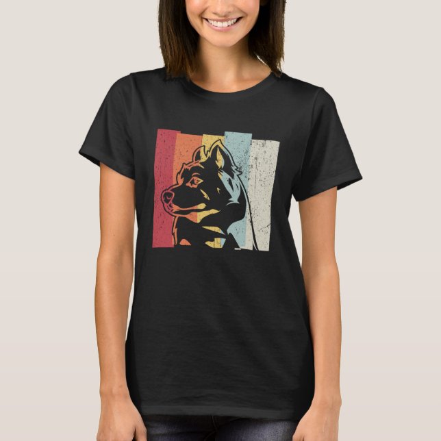 Alaskan Malamute Vintage Retro T-Shirt (Vorderseite)