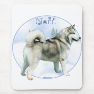 Alaskan Malamute Weihnachten Mousepad