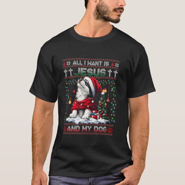 Alaskan Malamute Weihnachtsbaumdekorationen Dog Lo T-Shirt (Vorderseite)
