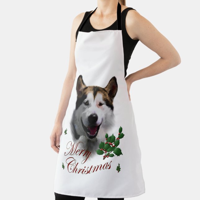 Alaskan Malamute Weihnachtsgeschenke Schürze (InSitu)