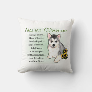 Alaskan Malamute Welpe Erbe der Liebe Kissen