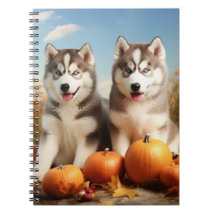 Alaskan Malamute Welpe Herbst Delight Pumpkin Notizblock