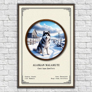 Alaskan Malamute Zoologie-Serie Poster