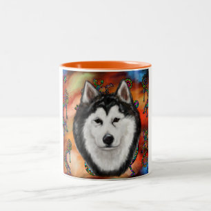 ALASKAN MALAMUTE ZWEIFARBIGE TASSE
