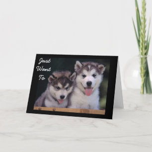 "ALASKAN MALAMUTES BIRTHTAY WISHHHES" KARTE