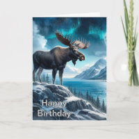 Alaskan Moose at Night Nature Birthday