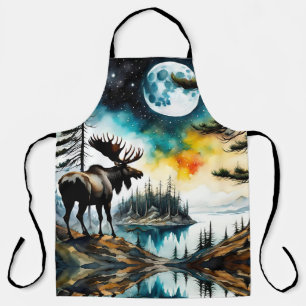 Alaskan Moose Stehend auf der Bergkette Schürze