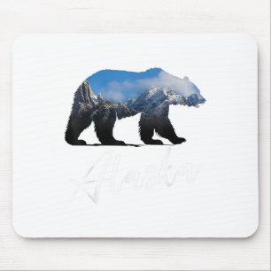 Alaskan Mountains Bear Grizzly Alaska Staat Souven Mousepad