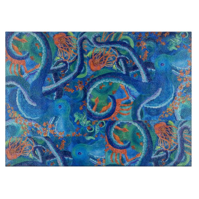 Alaskan Octopacifica Cutting Board Schneidebrett (Vorderseite)