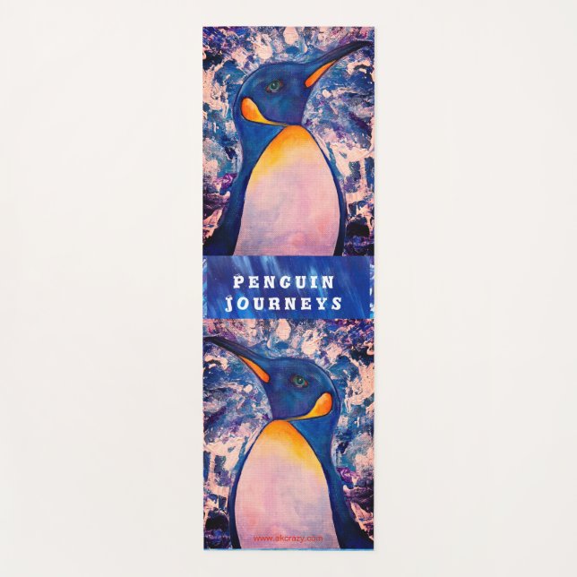 Alaskan Penguin Journey Yoga Mat Yogamatte (Vorderseite)