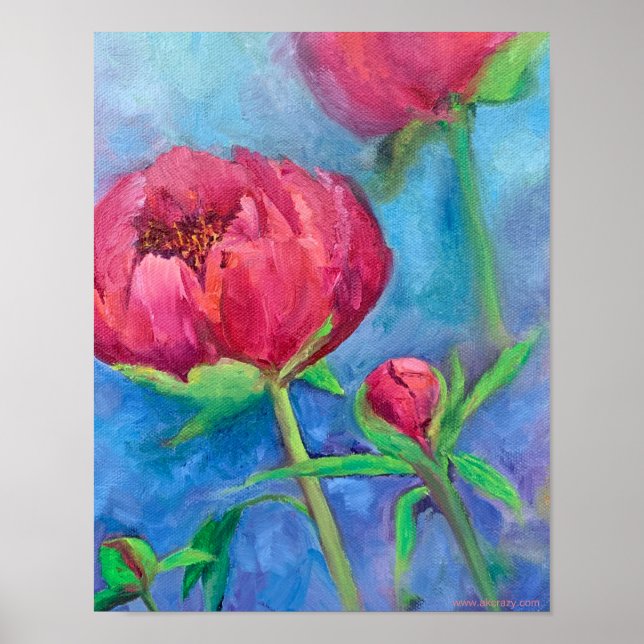 Alaskan Peonies Appearance Matte Poster (Vorne)