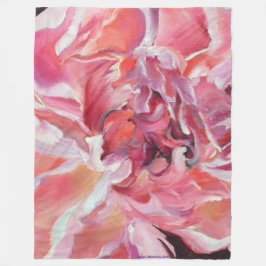 Alaskan Peonies Fleece Blanket