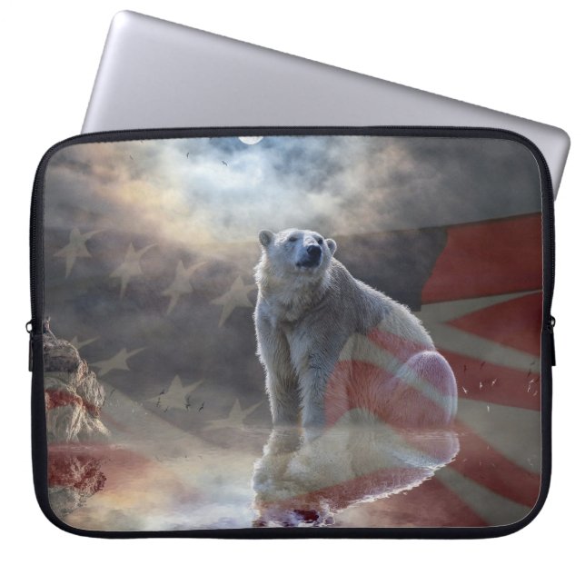 Alaskan Polar Bear Laptopschutzhülle (Vorderseite)