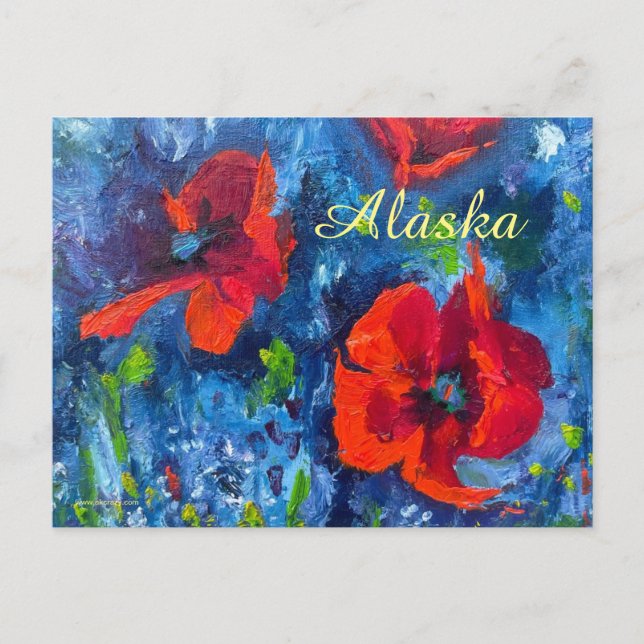 Alaskan Poppies Postcard Postkarte (Vorderseite)