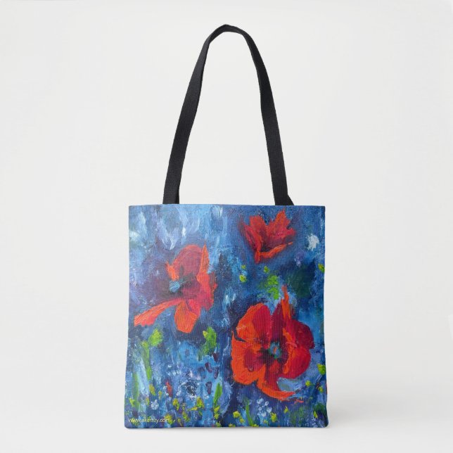 Alaskan Poppies & Tisha's Garden Tote Bag (Vorderseite)