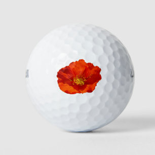 Alaskan Red Poppy Colorful Blume Golfball