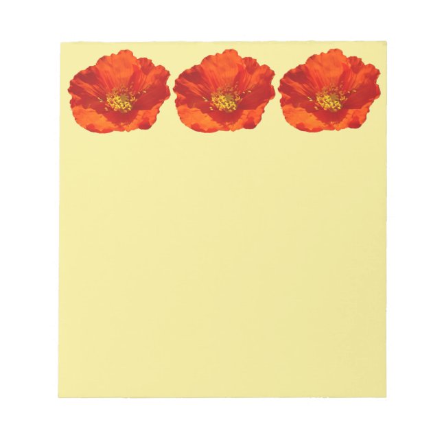 Alaskan Red Poppy Colorful Blume Notizblock (Vorderseite)