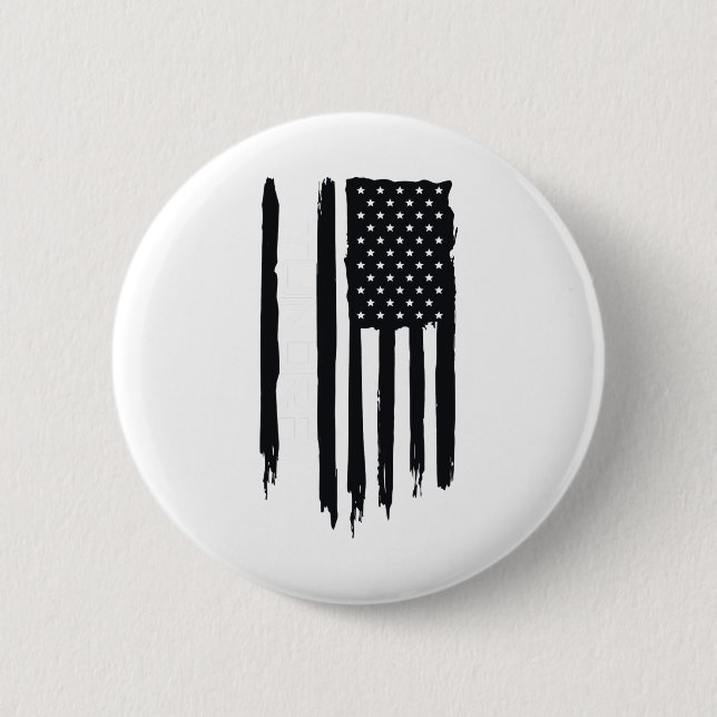 Alaskan Rugged Tundra American Flag Usa  Button (Vorderseite)