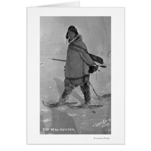 Alaskan Siegel Hunter mit Schneeschuhen Fotografie
