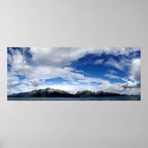 Alaskan Sky, Berge und Ocean Panorama Poster
