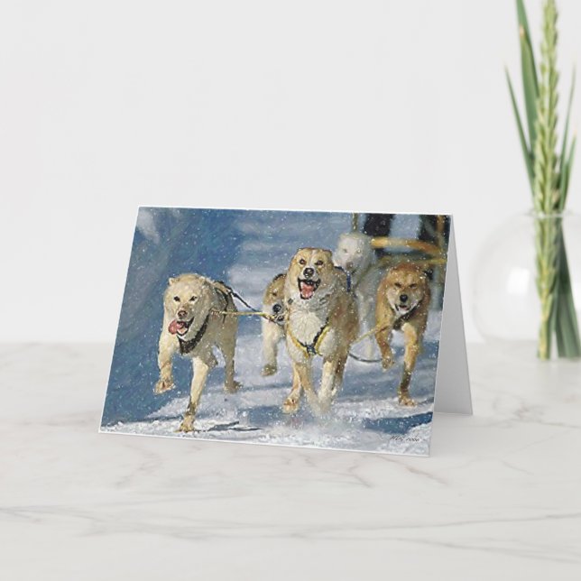 Alaskan Sled Dog Blank Greeting Card Karte (Vorderseite)