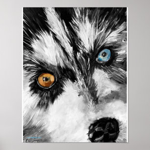 Alaskan Sled Dog "Lasse Run" Print Poster