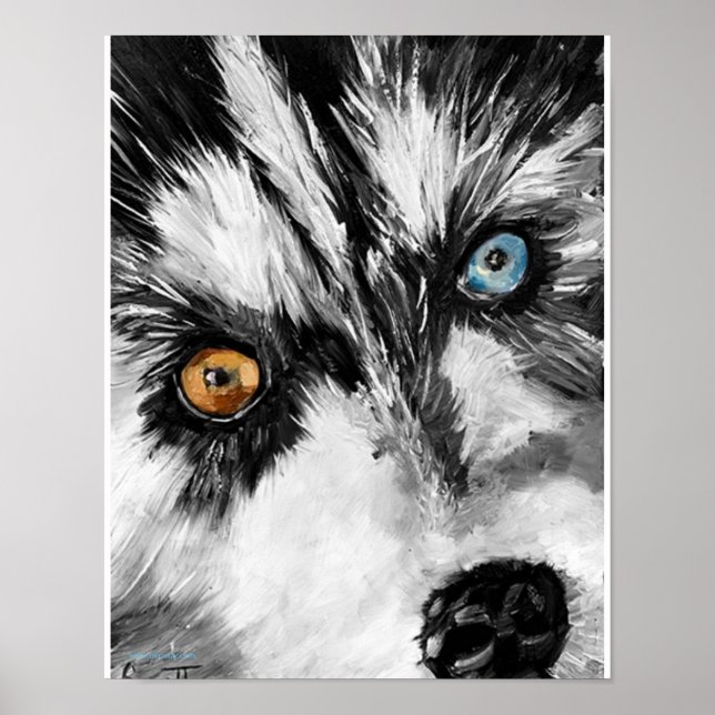 Alaskan Sled Dog "Lasse Run" Print Poster (Vorne)