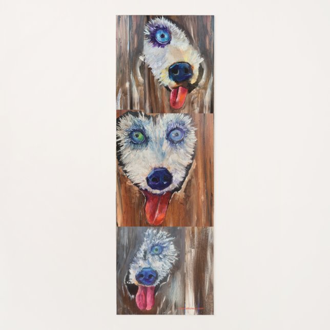 Alaskan Sled Dog Welpen Yogamatte (Vorderseite)