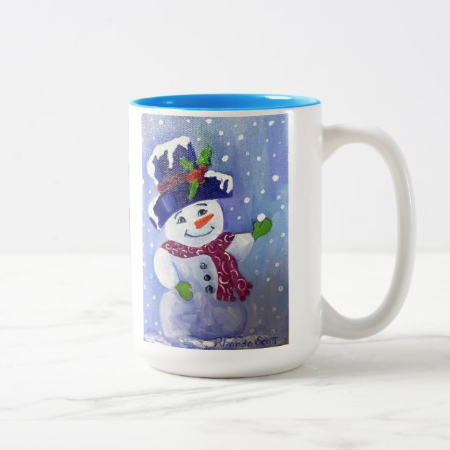 Alaskan Snowman Zwei Töne 15oz Tasse (Rechts)