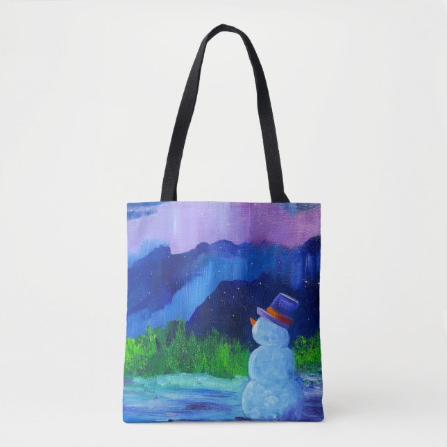 Alaskan Snowmen Canvas Tote (Vorderseite)