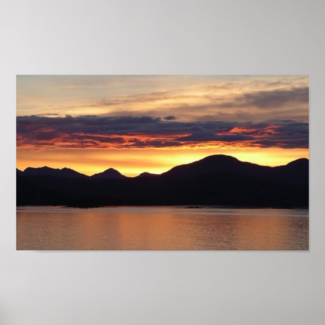 Alaskan Sunset I Beautiful Alaska Fotografie Poster (Vorne)