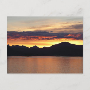 Alaskan Sunset I Beautiful Alaska Fotografie Postkarte