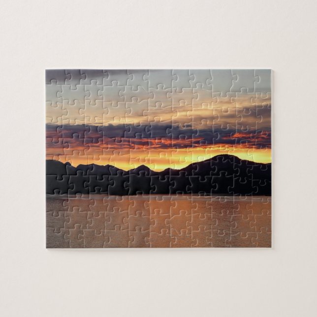 Alaskan Sunset I Beautiful Alaska Fotografie Puzzle (Horizontal)