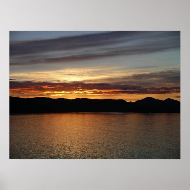 Alaskan Sunset II Schöne Alaska Fotografie Poster (Vorne)