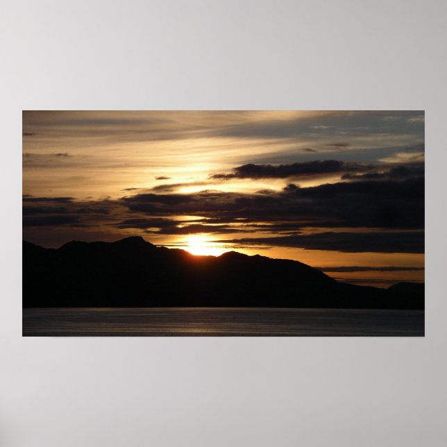 Alaskan Sunset III Schöne Alaska Fotografie Poster (Vorne)