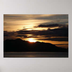 Alaskan Sunset III Schöne Alaska-Fotografie Poster