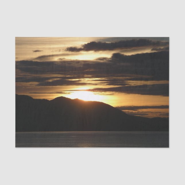 Alaskan Sunset III Schöne Alaska Fotografie Seidenpapier (Vorderseite)