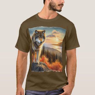 Alaskan Timber Wolf Herbstsaison Mens T-Shirt