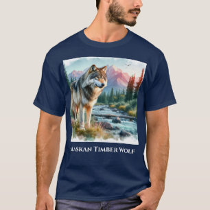 Alaskan Timber Wolf Nature Wildlife T - Shirt