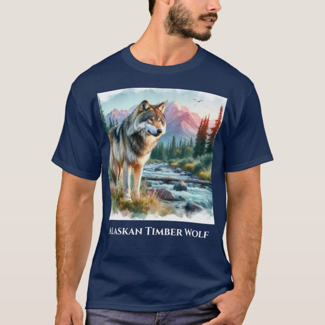 Alaskan Timber Wolf Nature Wildlife T - Shirt (Vorderseite)