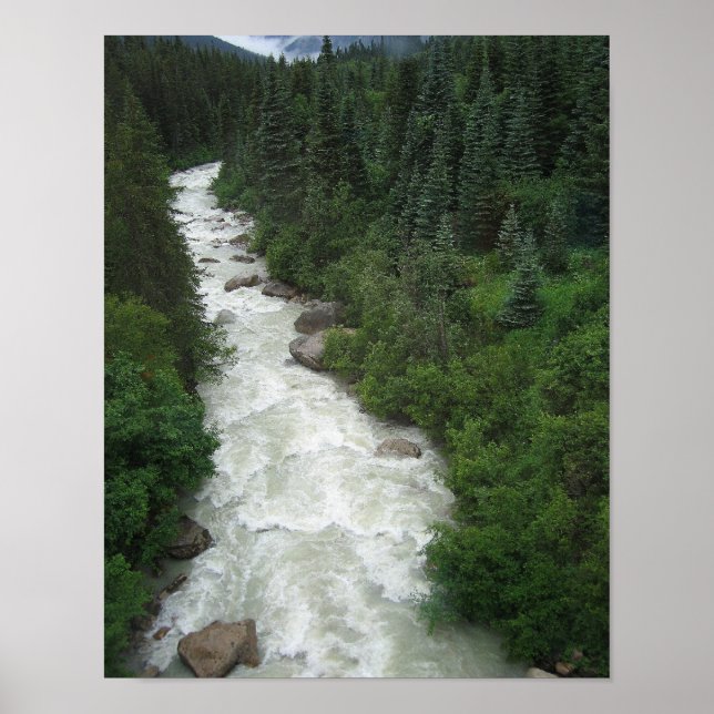Alaskan Wasserfall 11x14 Fotografischer Druck Poster (Vorne)