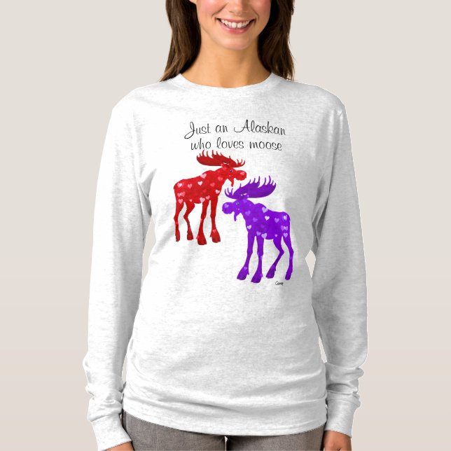 Alaskan Who Lieben Moose II - Long Sleeve T - Shir T-Shirt (Vorderseite)
