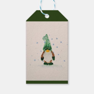 Alaskan Winter Gnome Gift Tag Geschenkanhänger