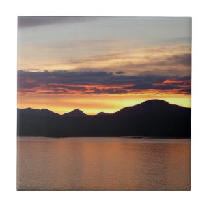Alaskanischer Sonnenuntergang I Schöne Alaska-Foto Fliese