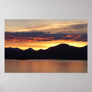 Alaskanischer Sonnenuntergang I Schöne Alaska-Foto Poster