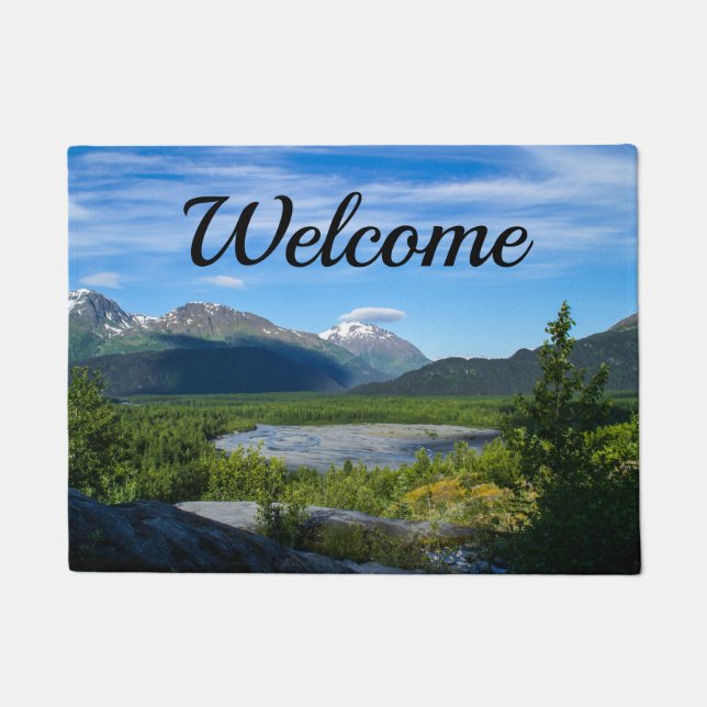 Alaska's Exit Glacier Valley Willkommen Doormat Fußmatte (Vorderseite)
