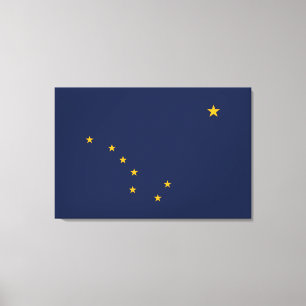 Alaska's Flag Wrapped Canvas Leinwanddruck