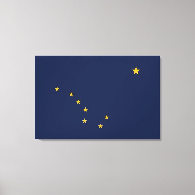 Alaska's Flag Wrapped Canvas Leinwanddruck (Vorderseite)
