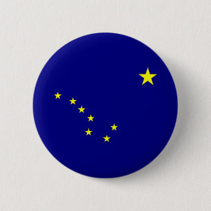 Alaskas Flagge Button