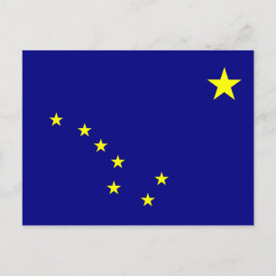 Alaskas Flagge Postkarte